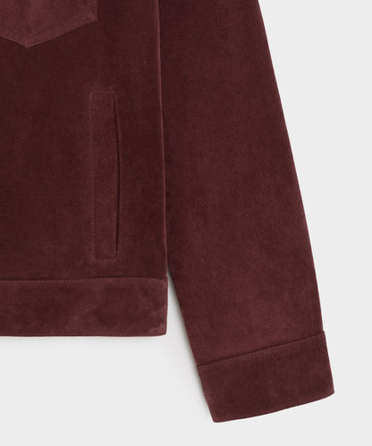 Todd Snyder Italian Suede Snap Dylan Jacket in Oxblood Red Oxblood Red