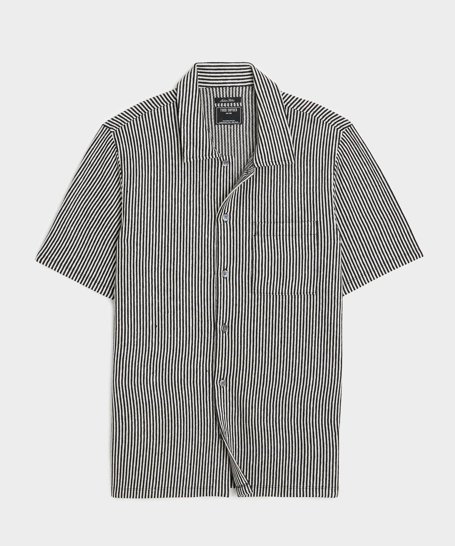 Todd Snyder Linen-Cotton Polo in Black Black
