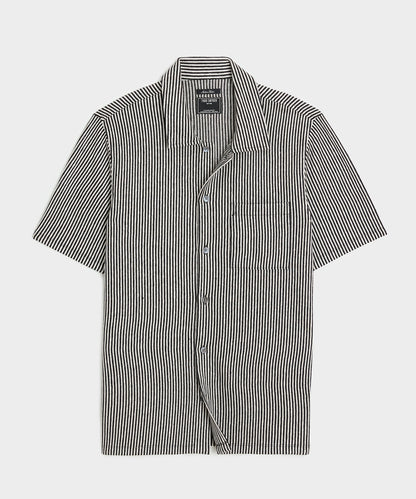 Todd Snyder Linen-Cotton Polo in Black Black