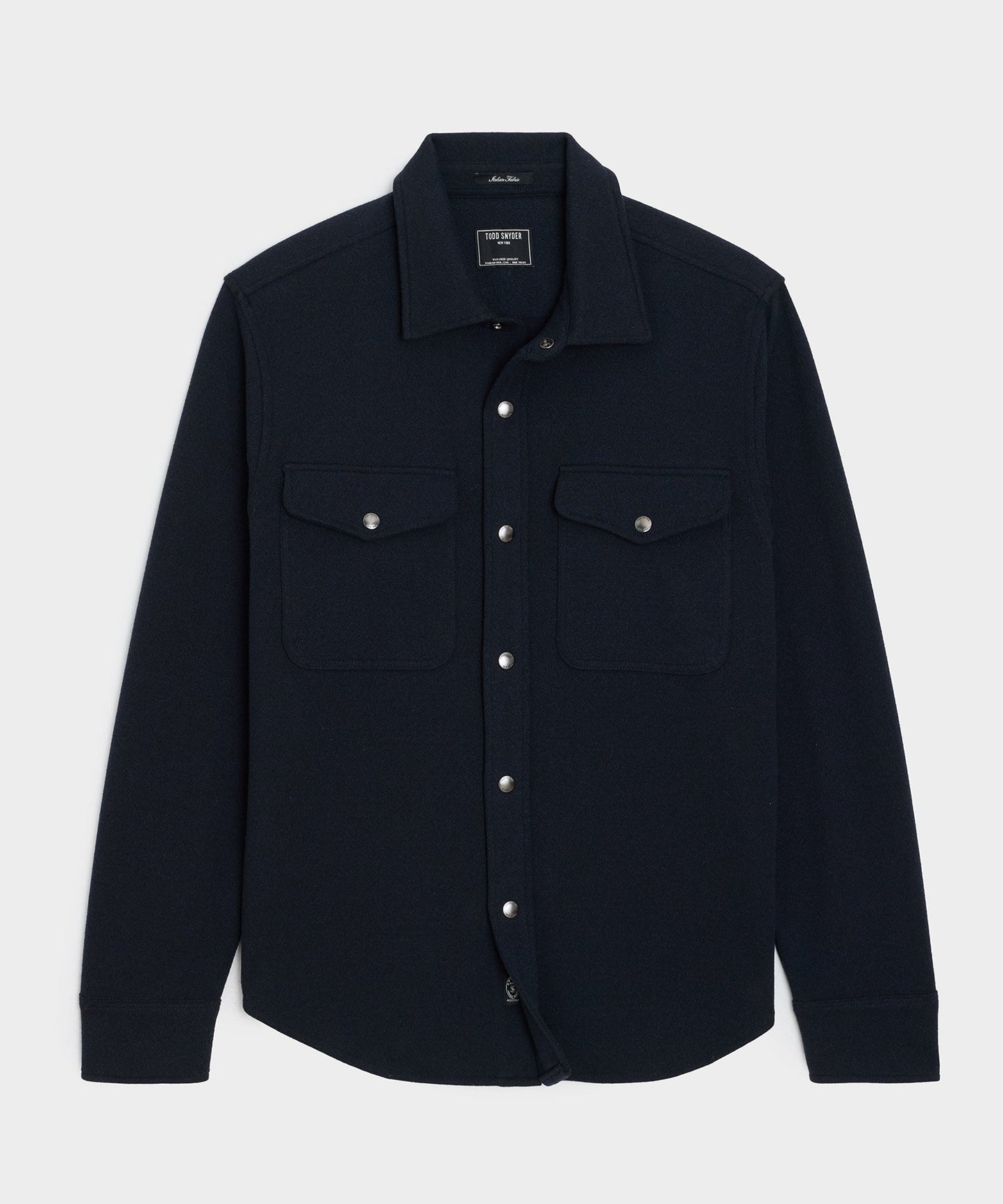 Todd Snyder Knit Military Shirt in Navy Navy
