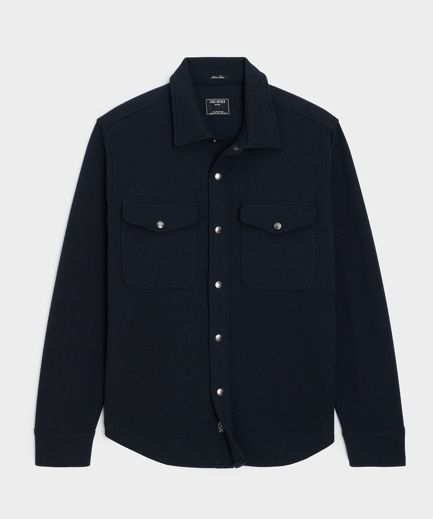 Todd Snyder Knit Military Shirt in Navy Navy