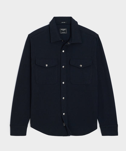 Todd Snyder Knit Military Shirt in Navy Navy