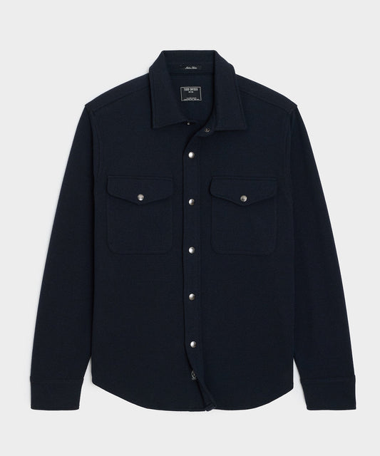 Todd Snyder Knit Military Shirt in Navy Navy