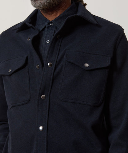 Todd Snyder Knit Military Shirt in Navy Navy