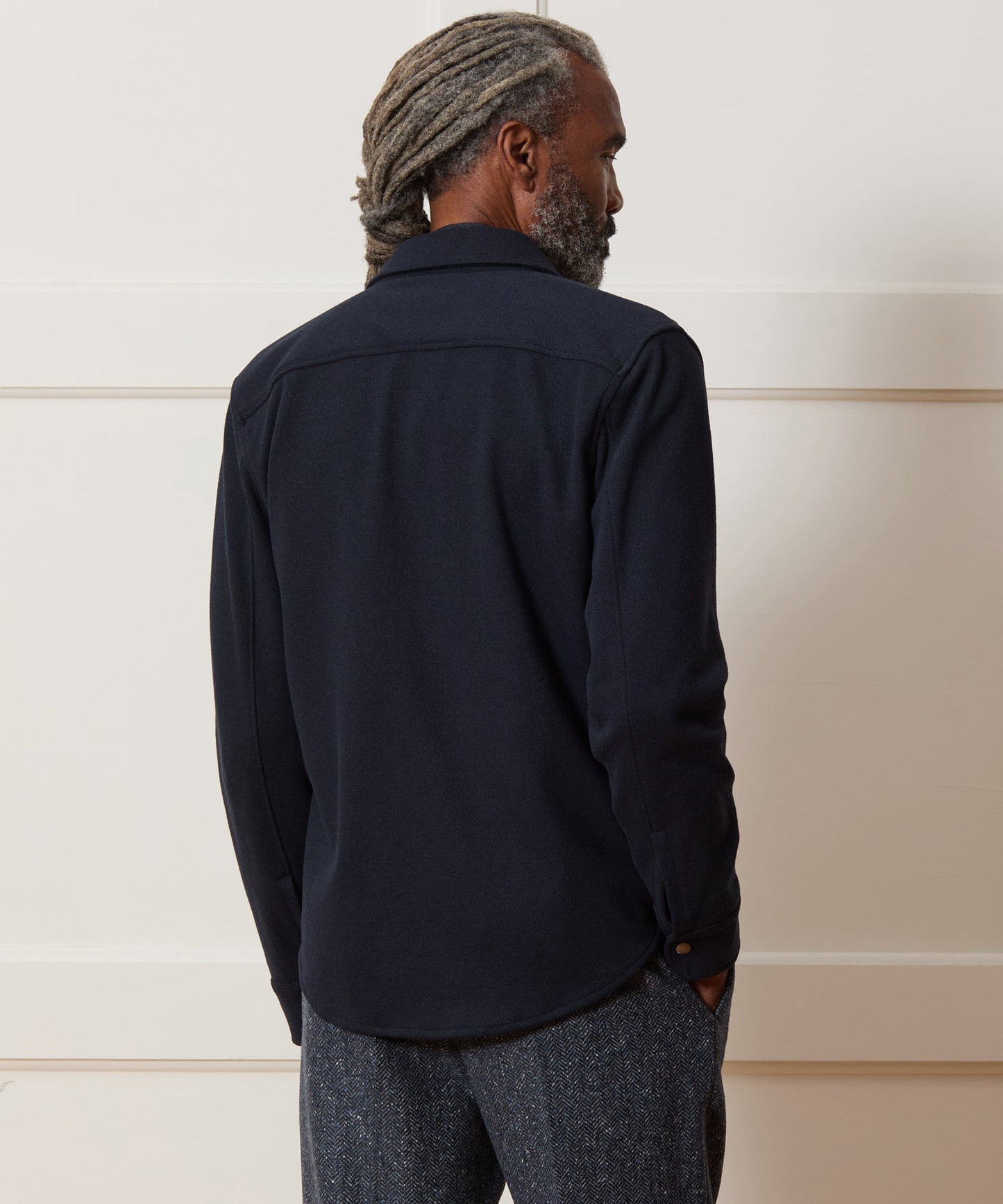 Todd Snyder Knit Military Shirt in Navy Navy