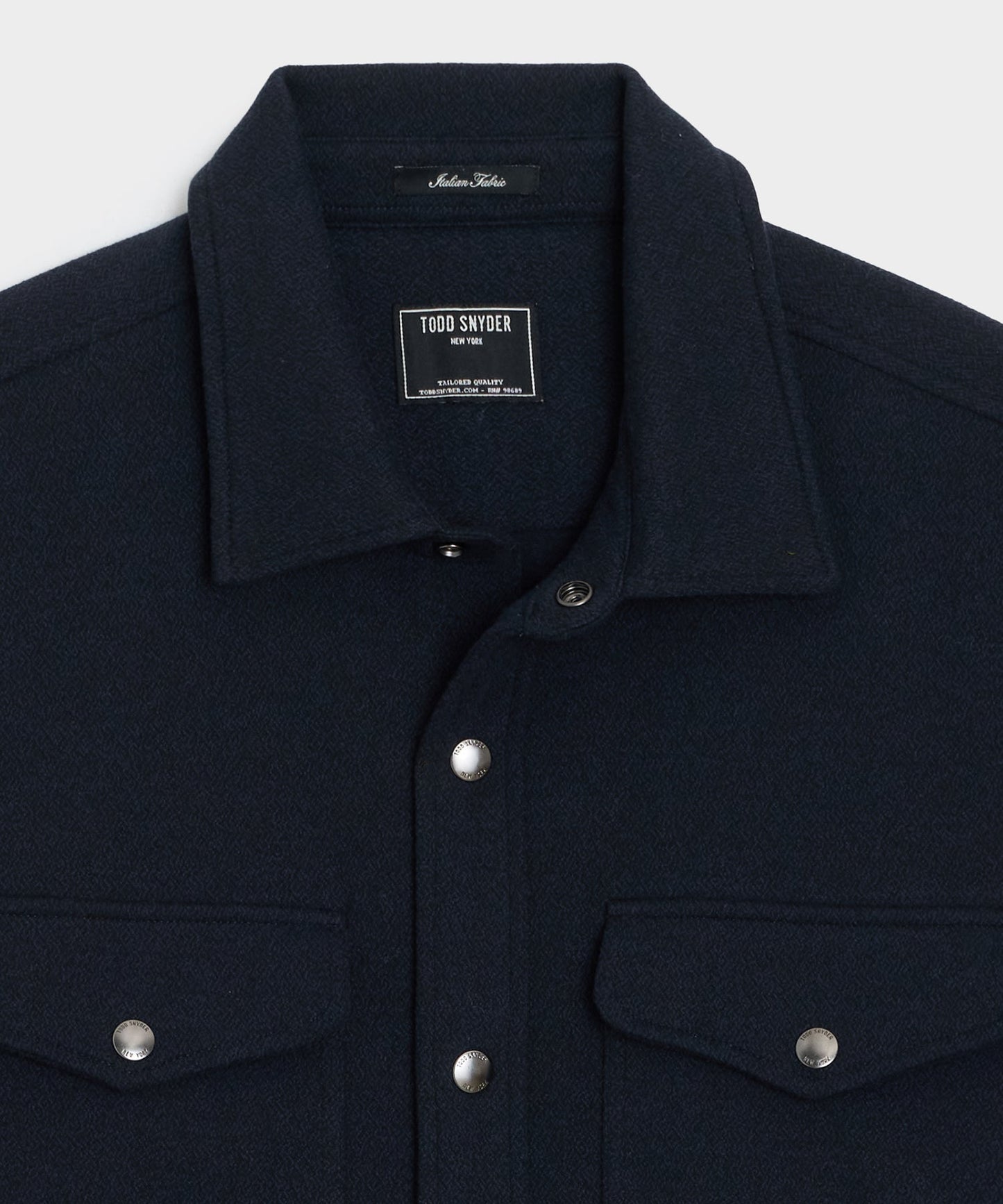 Todd Snyder Knit Military Shirt in Navy Navy