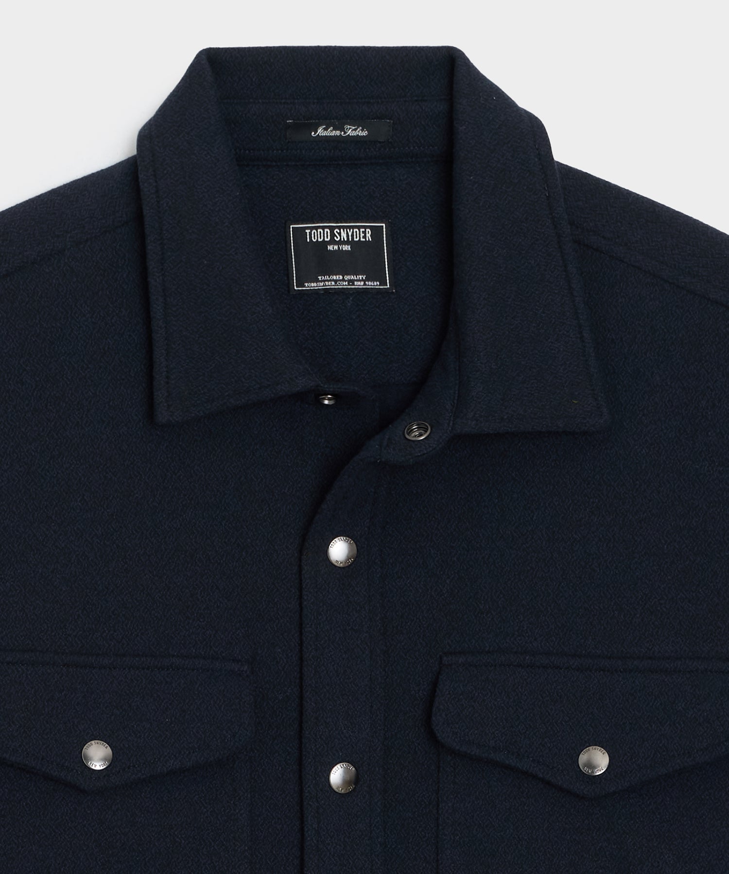 Todd Snyder Knit Military Shirt in Navy Navy