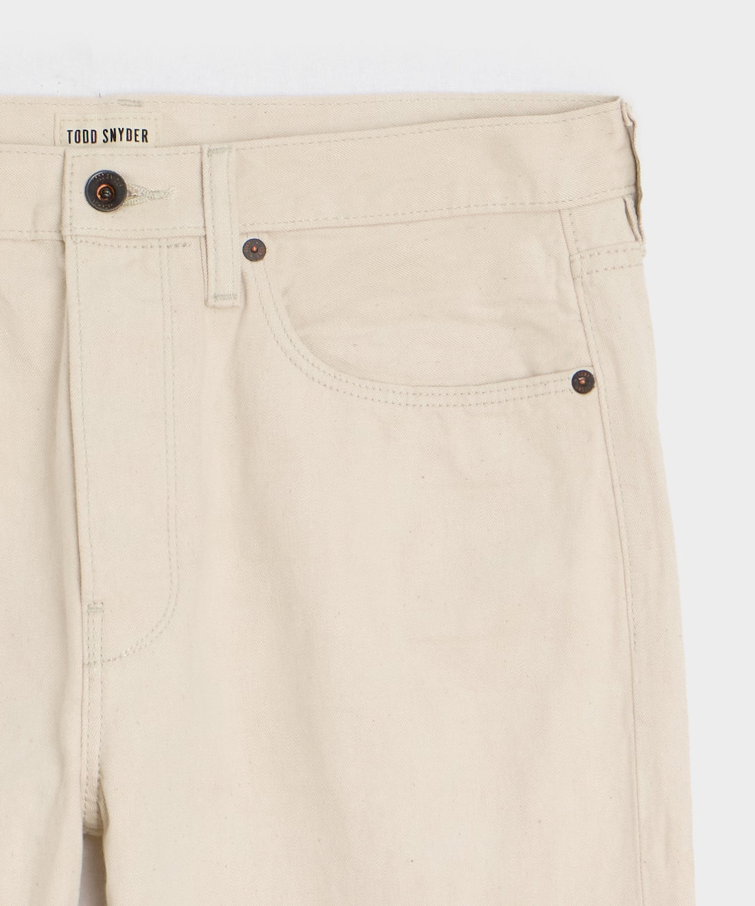 Todd Snyder Straight Fit Lightweight Japanese Selvedge Jean in Canvas Canvas