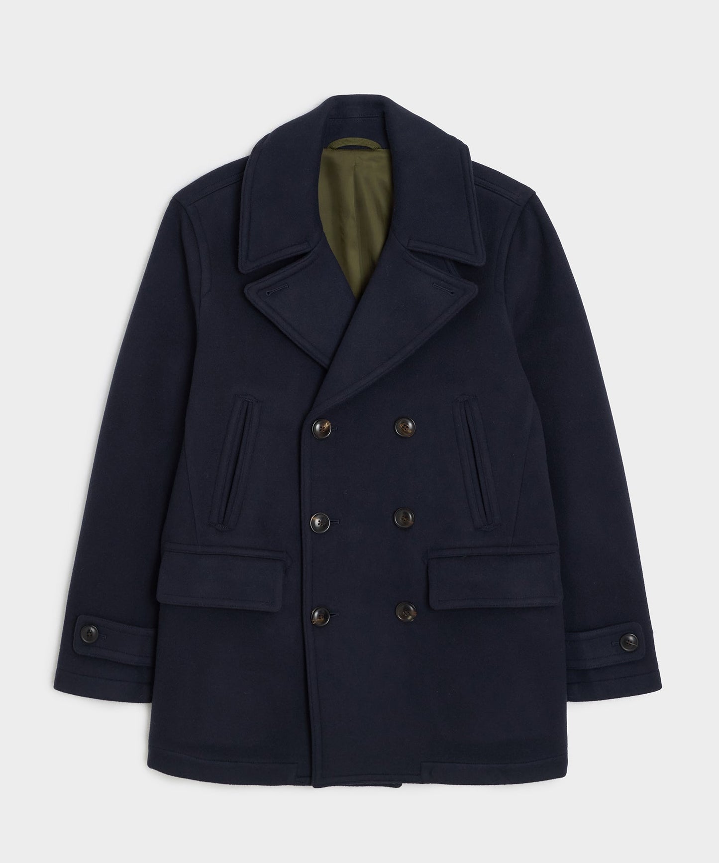 Todd Snyder Italian Wool-Alpaca Peacoat Navy