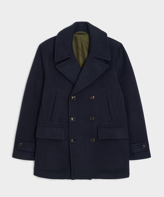 Todd Snyder Italian Wool-Alpaca Peacoat Navy