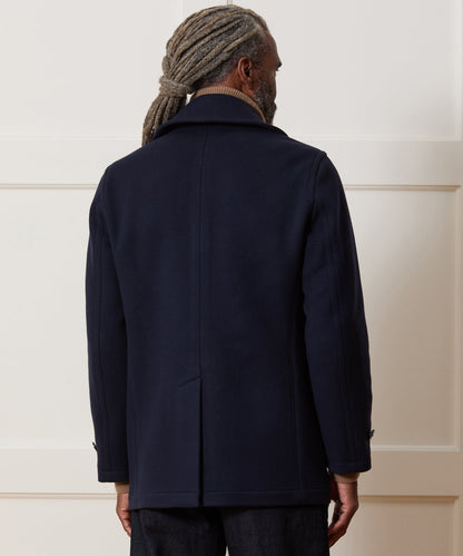 Todd Snyder Italian Wool-Alpaca Peacoat Navy