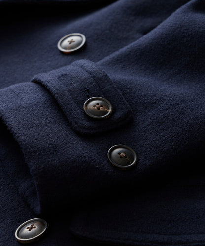 Todd Snyder Italian Wool-Alpaca Peacoat Navy