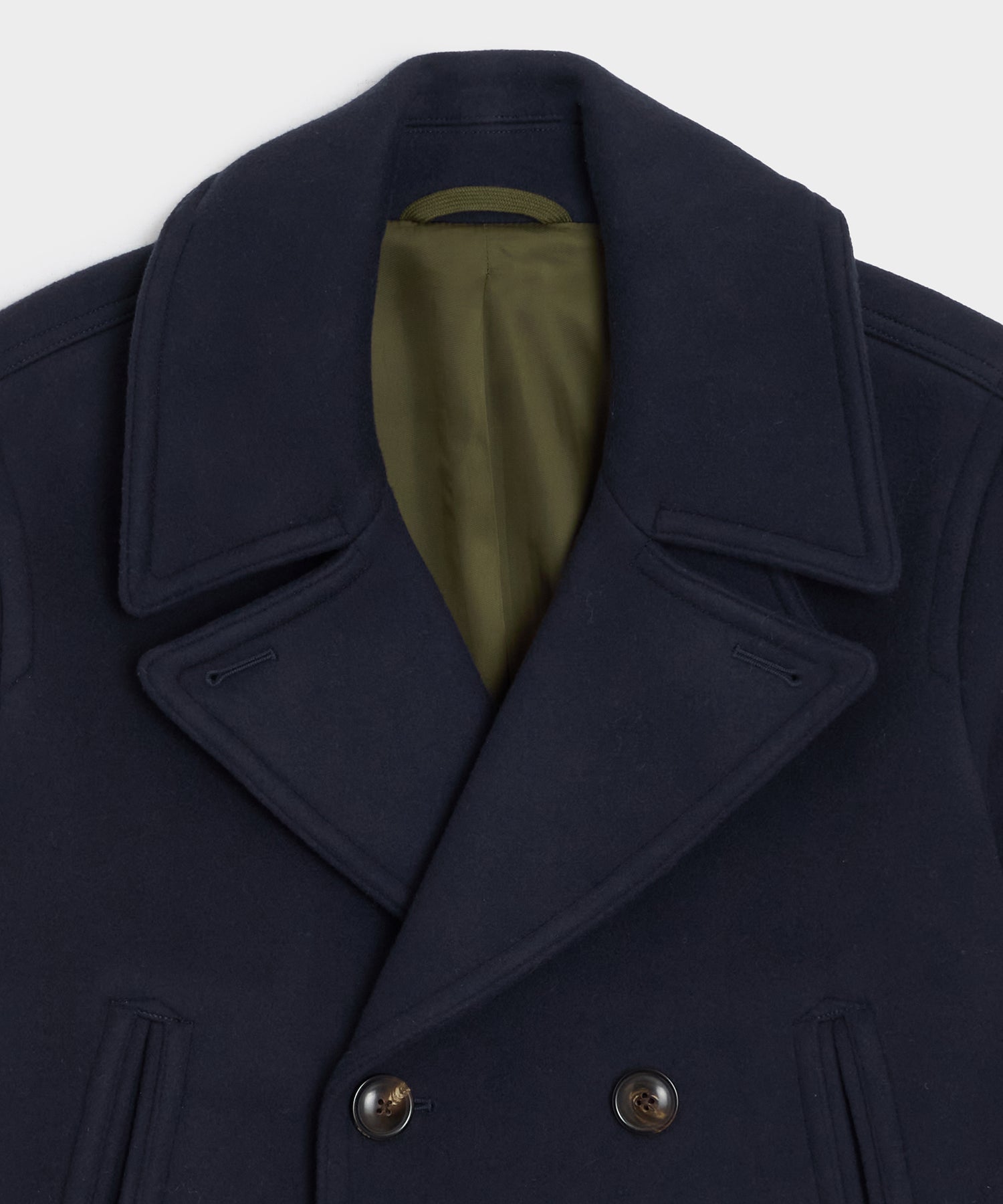 Todd Snyder Italian Wool-Alpaca Peacoat Navy