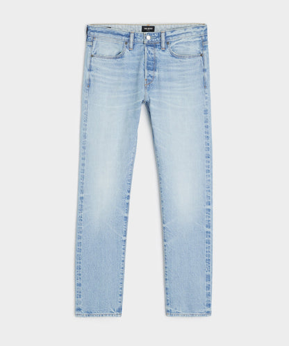 Todd Snyder Slim Japanese Selvedge Stretch Jean in Light Indigo Light Indigo