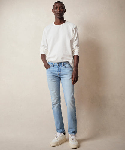 Todd Snyder Slim Japanese Selvedge Stretch Jean in Light Indigo Light Indigo