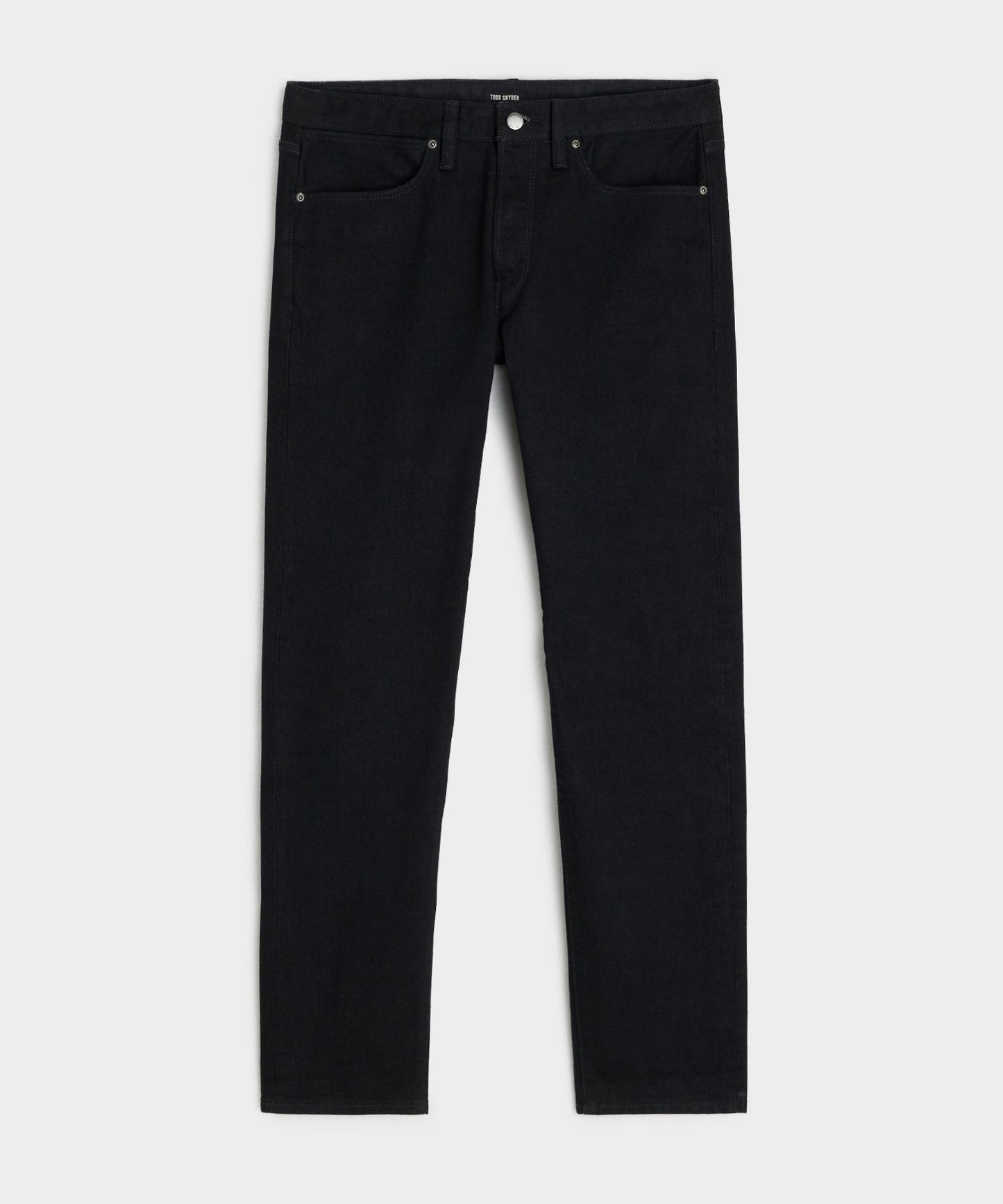 Todd Snyder Slim Japanese Selvedge Stretch Jean in Black Black