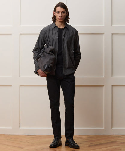 Todd Snyder Slim Japanese Selvedge Stretch Jean in Black Black