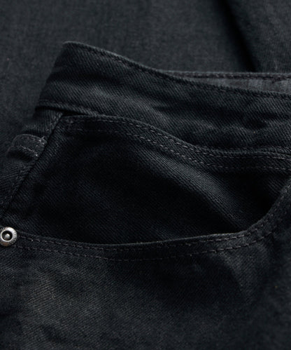 Todd Snyder Slim Japanese Selvedge Stretch Jean in Black Black