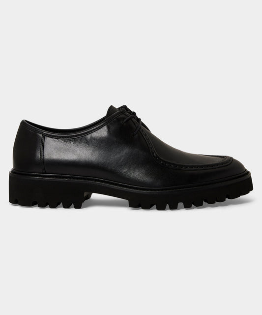 Todd Snyder City Derby Loafer in Black Leather Black