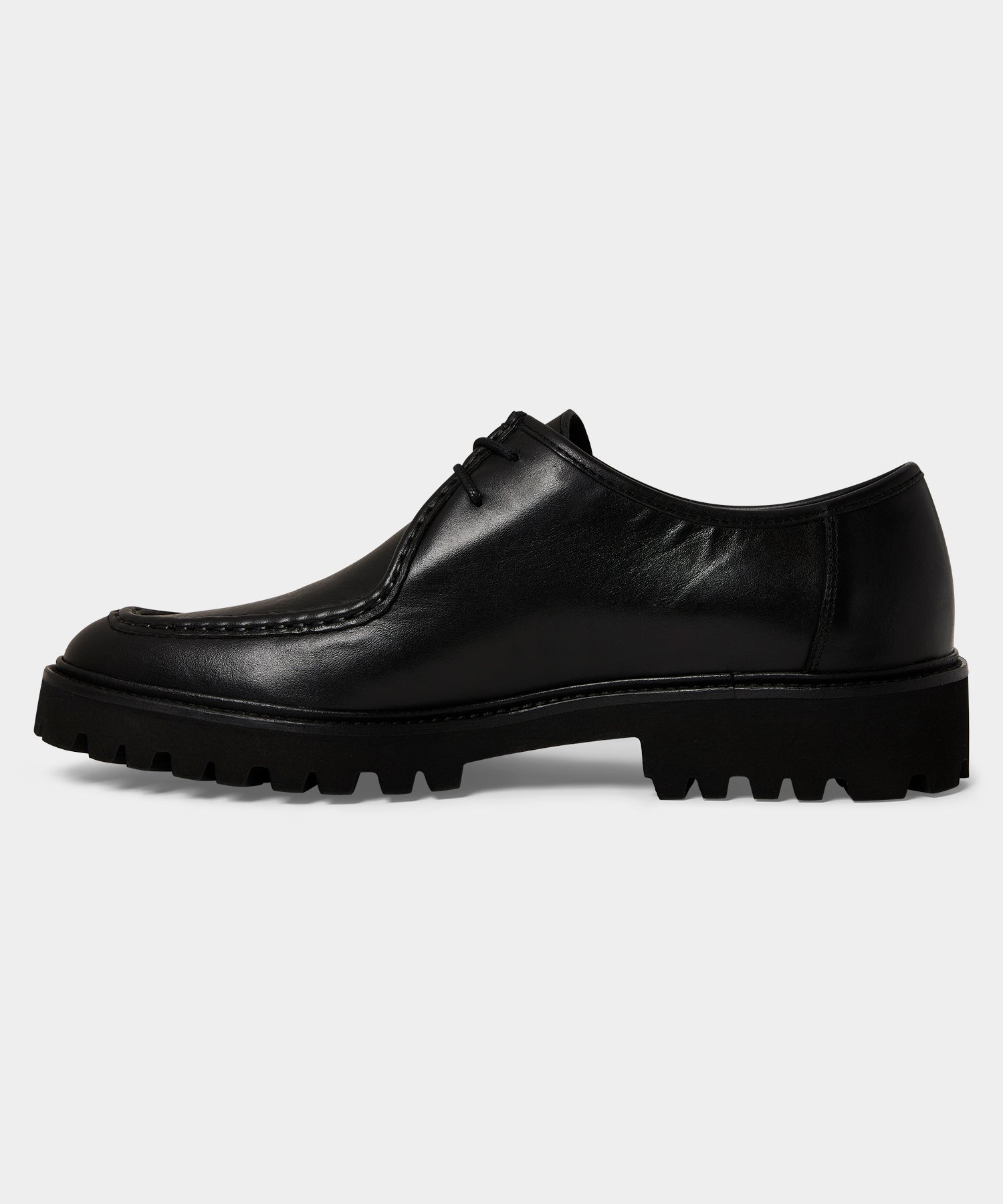 Todd Snyder City Derby Loafer in Black Leather Black