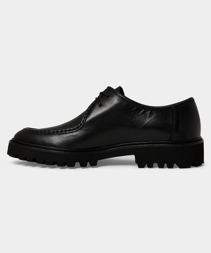 Todd Snyder City Derby Loafer in Black Leather Black