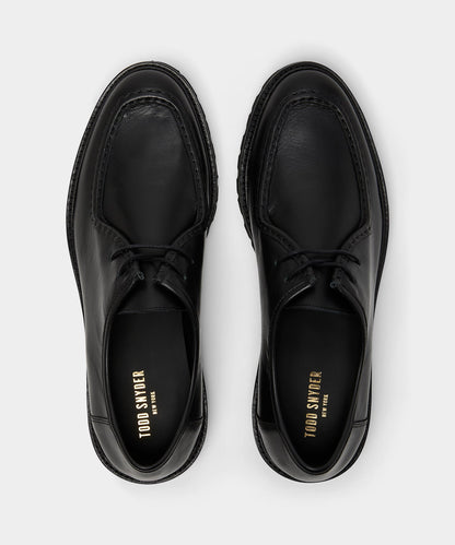 Todd Snyder City Derby Loafer in Black Leather Black