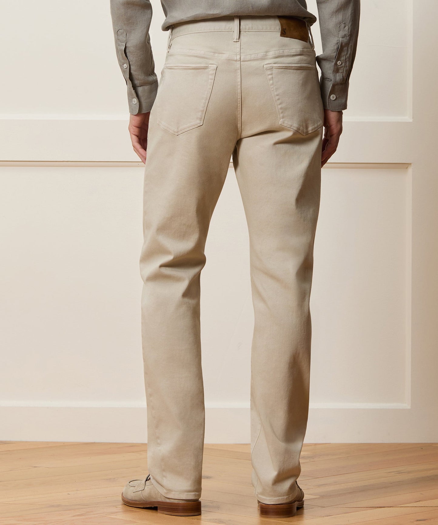 Todd Snyder Straight Fit 5-Pocket Chino Stone