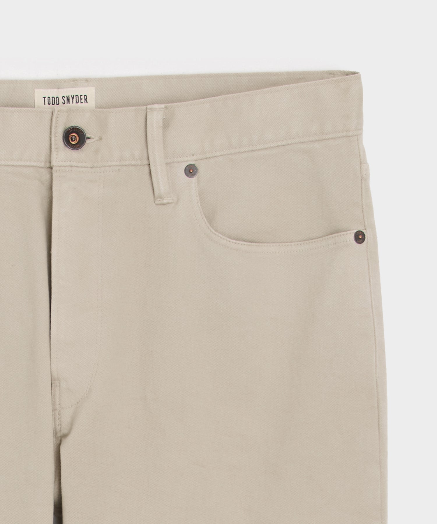 Todd Snyder Straight Fit 5-Pocket Chino Stone