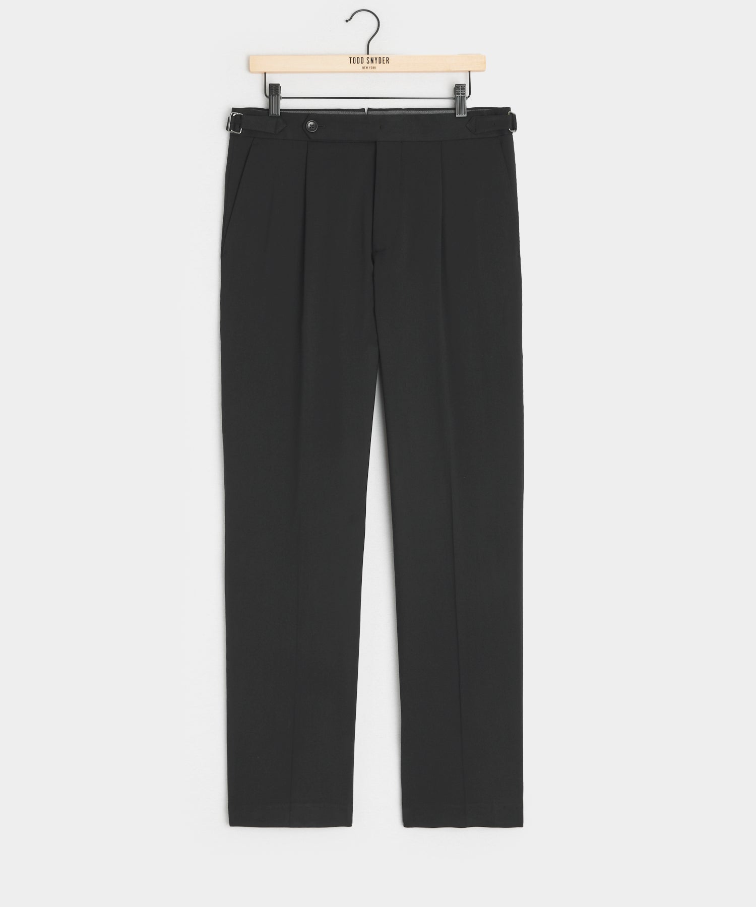 Todd Snyder Italian Gabardine Side Tab Trouser in Black Black