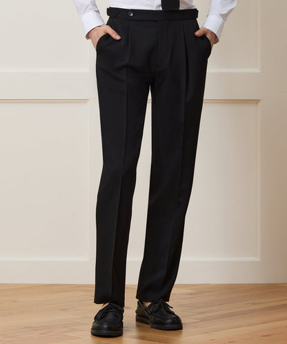 Todd Snyder Italian Gabardine Side Tab Trouser in Black Black