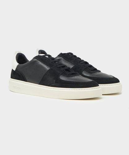 Todd Snyder Tuscan Leather Court Shoe in Black Black