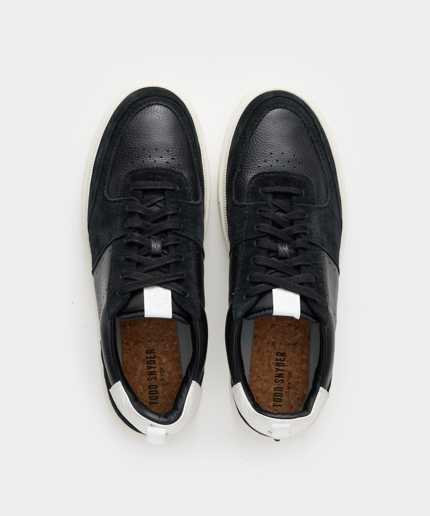 Todd Snyder Tuscan Leather Court Shoe in Black Black
