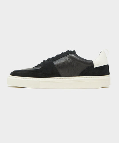 Todd Snyder Tuscan Leather Court Shoe in Black Black