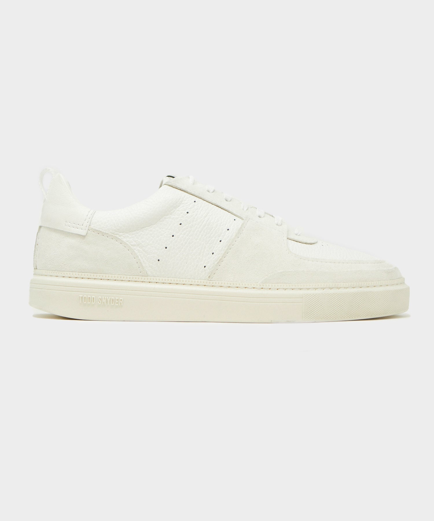 Todd Snyder Tuscan Leather Court Shoe in White White