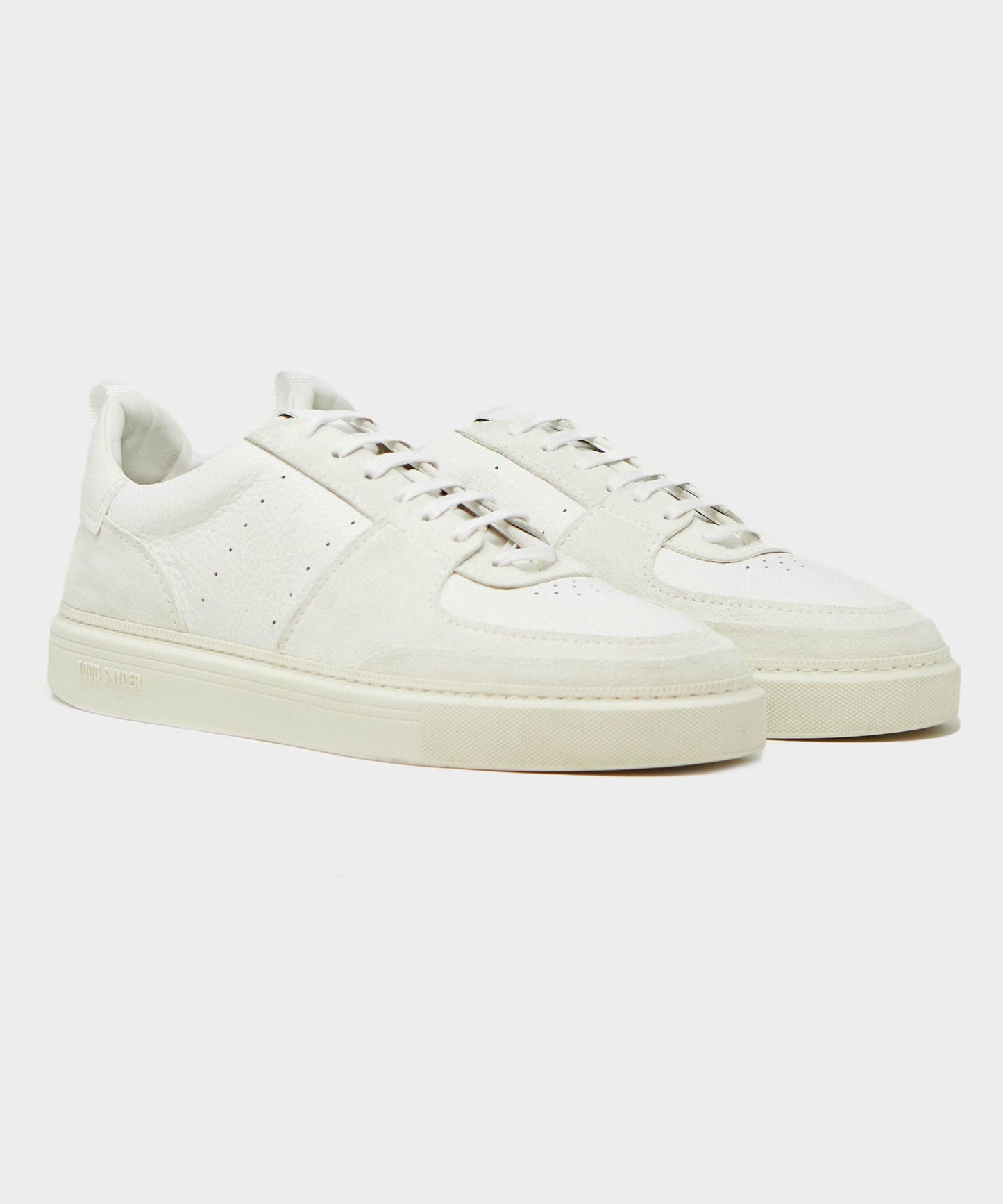 Todd Snyder Tuscan Leather Court Shoe in White White
