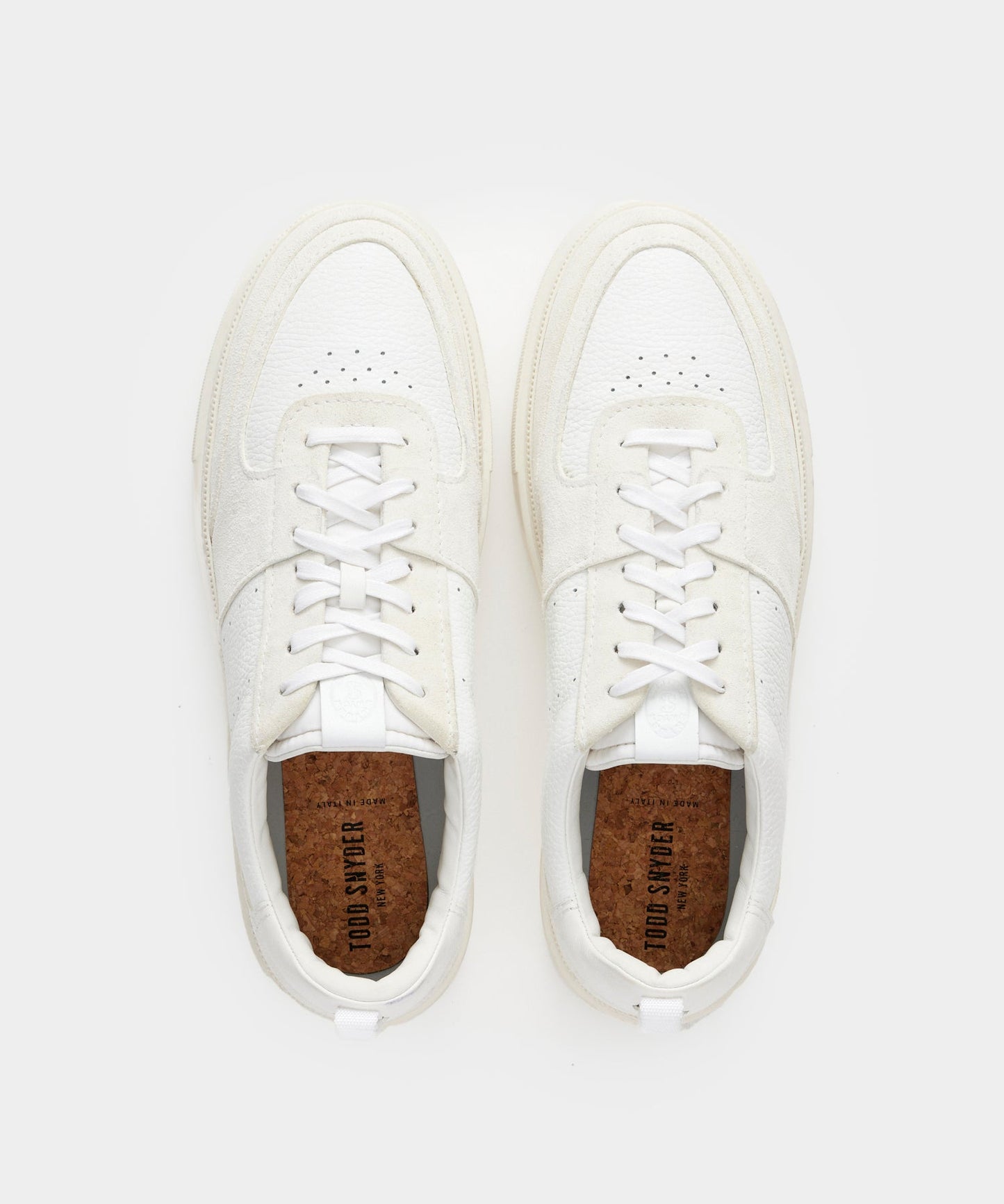 Todd Snyder Tuscan Leather Court Shoe in White White