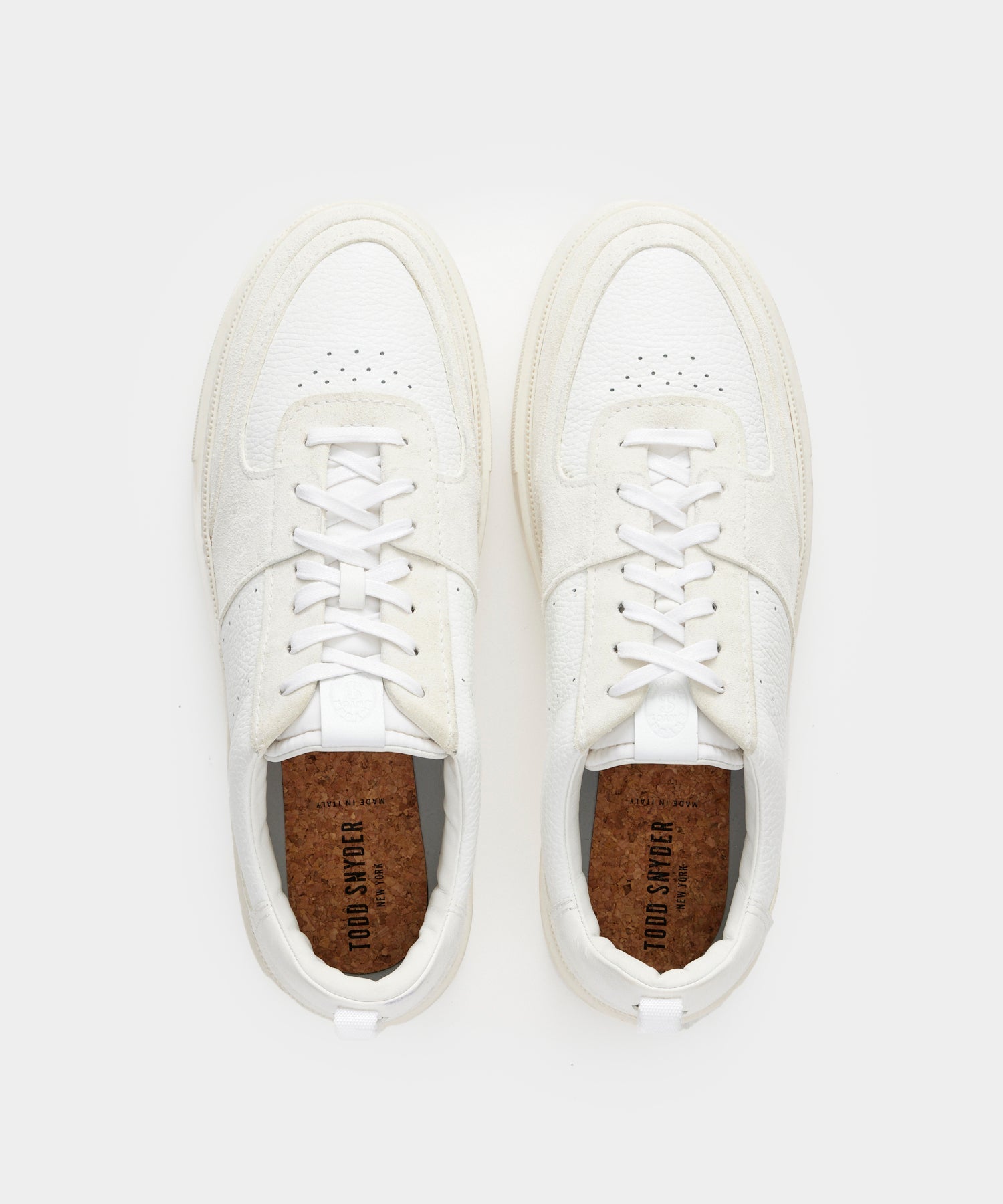 Todd Snyder Tuscan Leather Court Shoe in White White