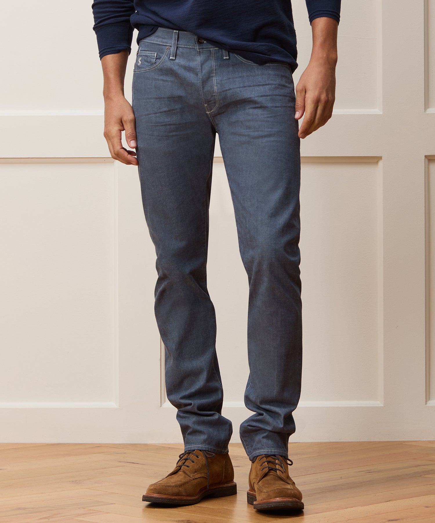 Todd Snyder Slim Lightweight Japanese Selvedge Jean in Slate Blue Slate Blue