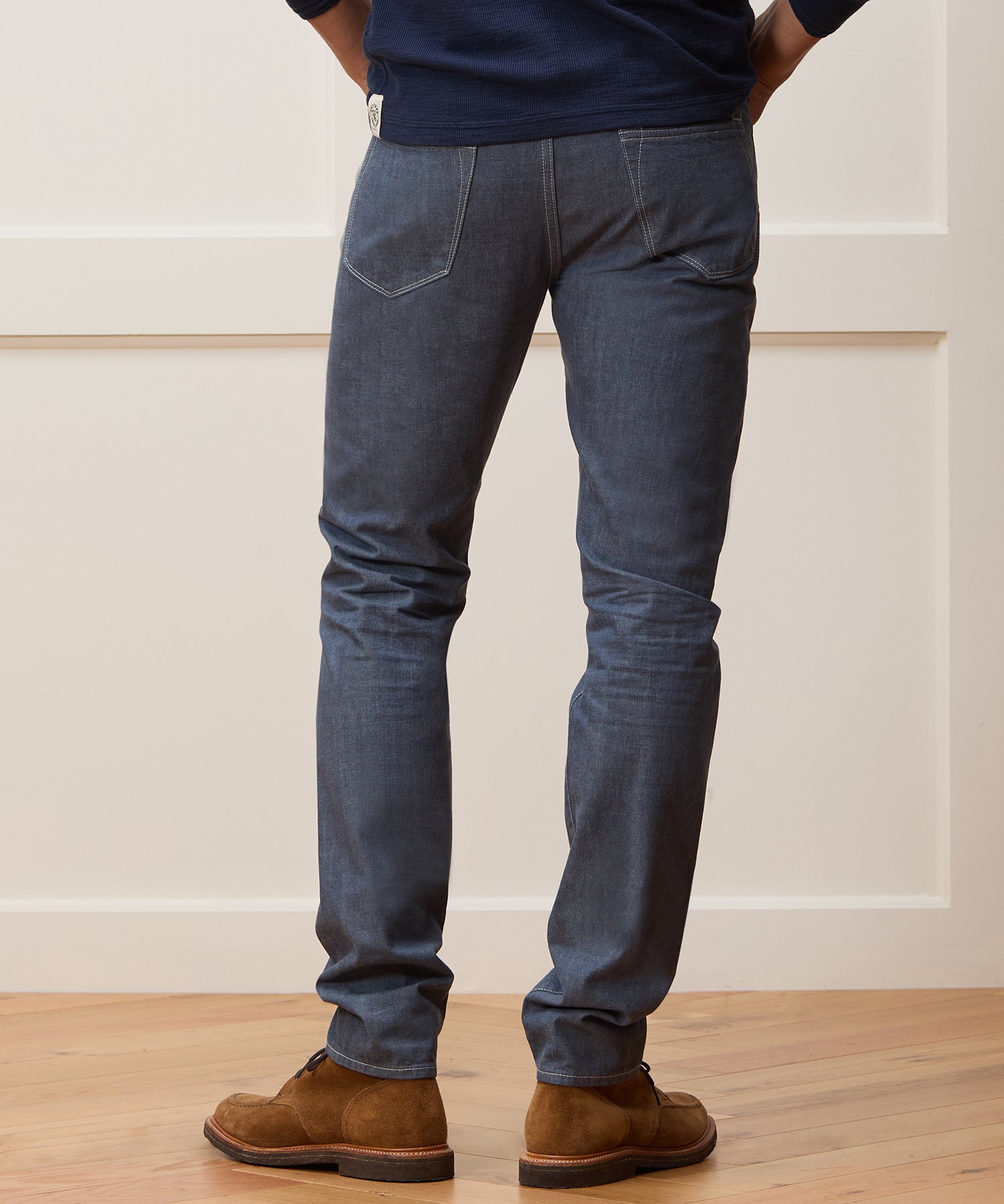 Todd Snyder Slim Lightweight Japanese Selvedge Jean in Slate Blue Slate Blue