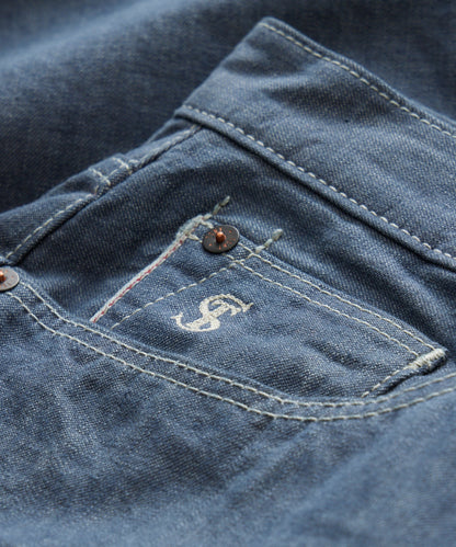 Todd Snyder Slim Lightweight Japanese Selvedge Jean in Slate Blue Slate Blue