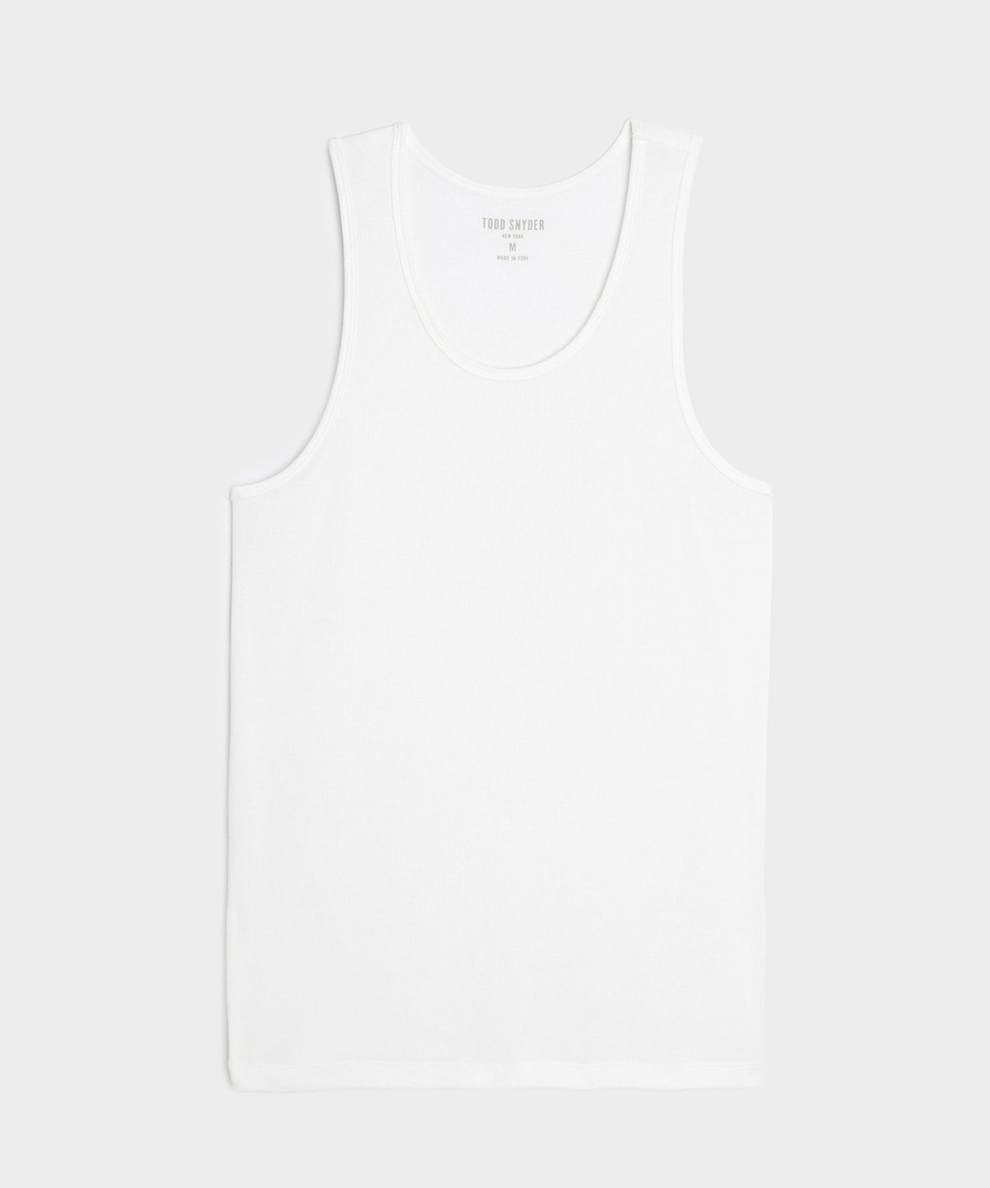 Todd Snyder Slim Ribbed Tank in White White