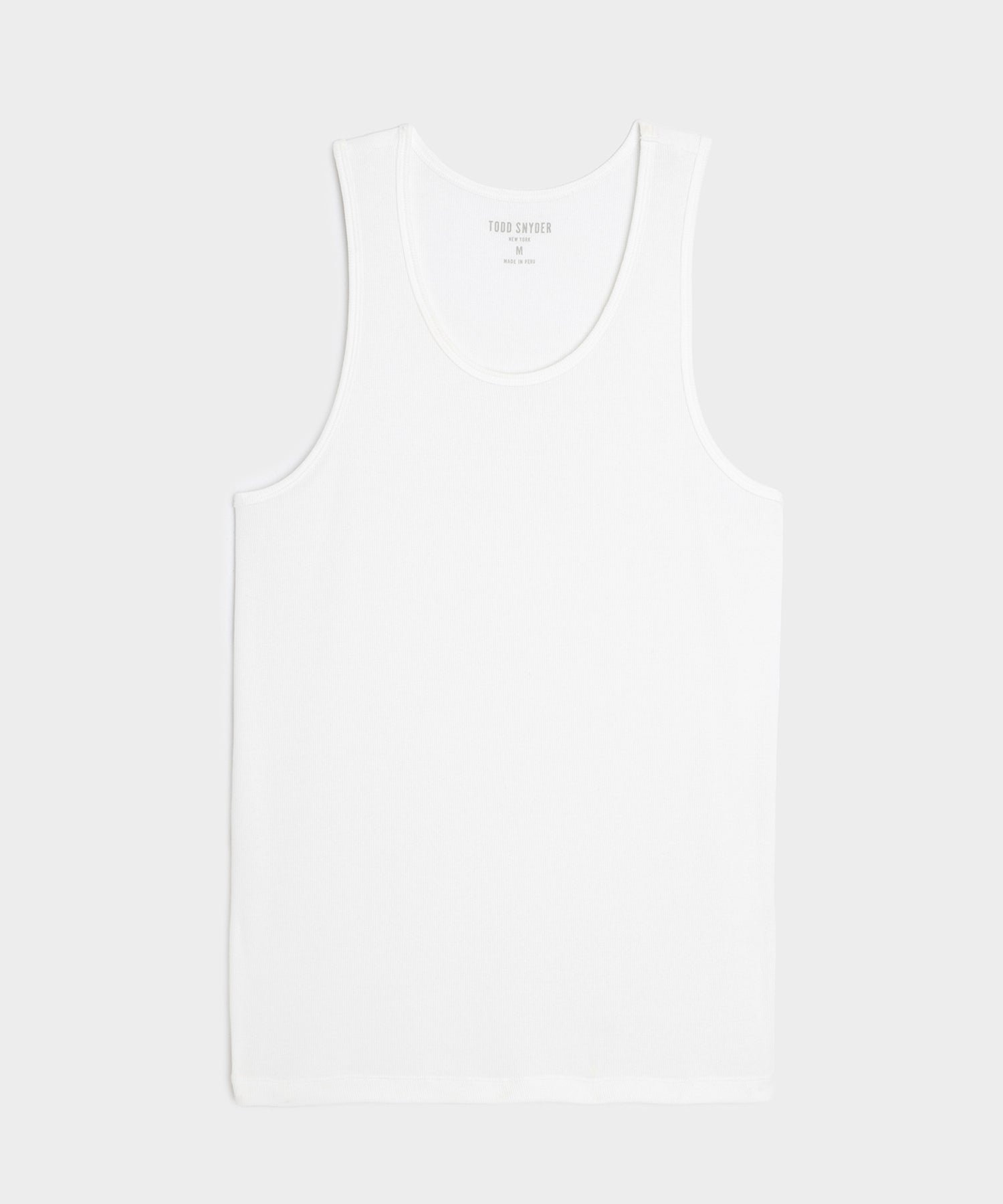 Todd Snyder Slim Ribbed Tank in White White