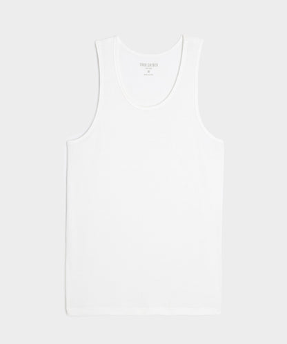 Todd Snyder Slim Ribbed Tank in White White
