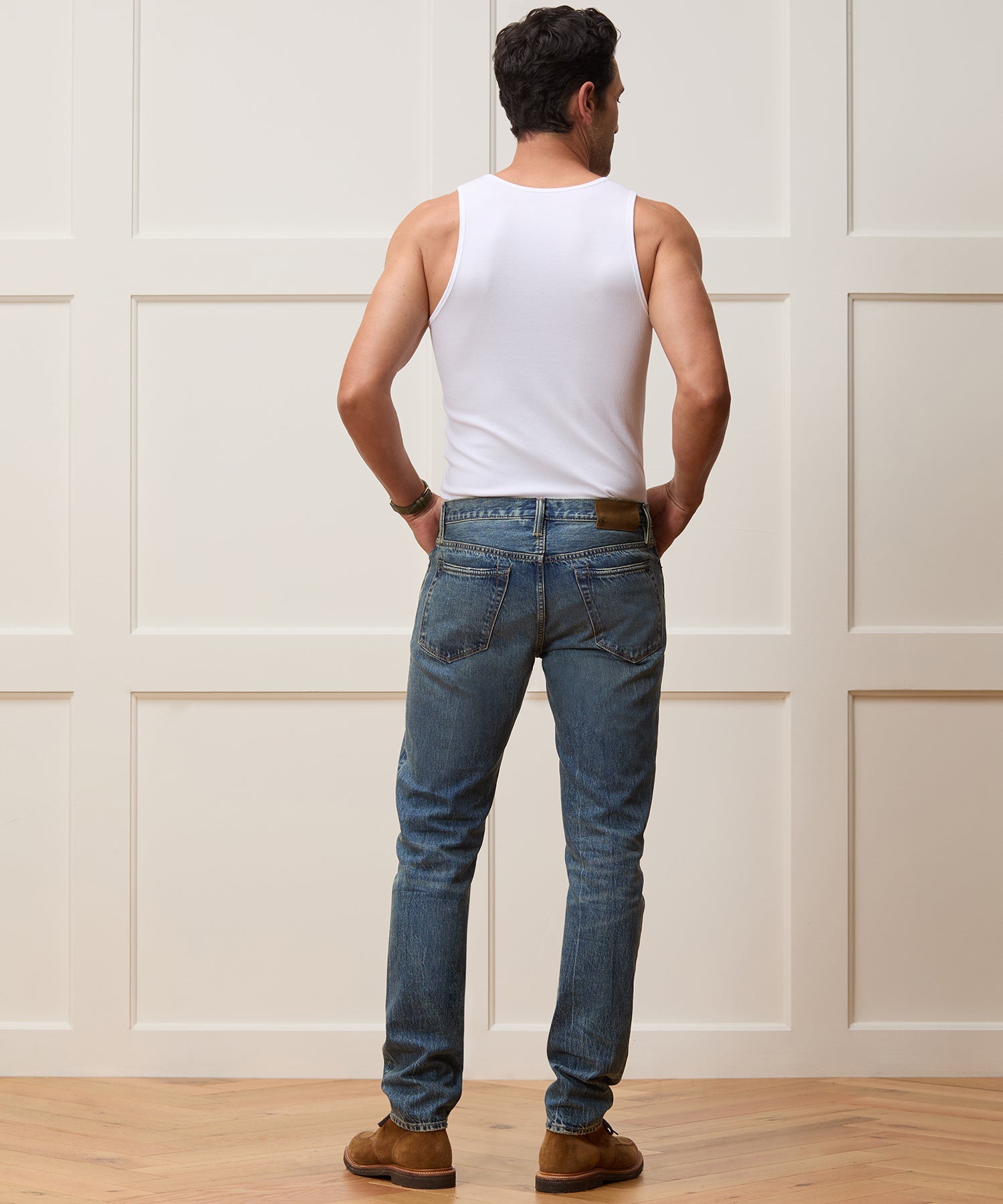 Todd Snyder Slim Ribbed Tank in White White
