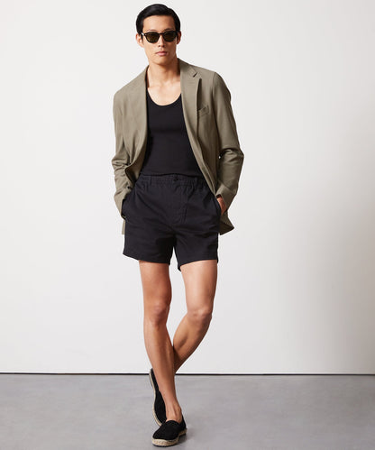 Todd Snyder 5" Cotton Beachcomber Short in Black Black