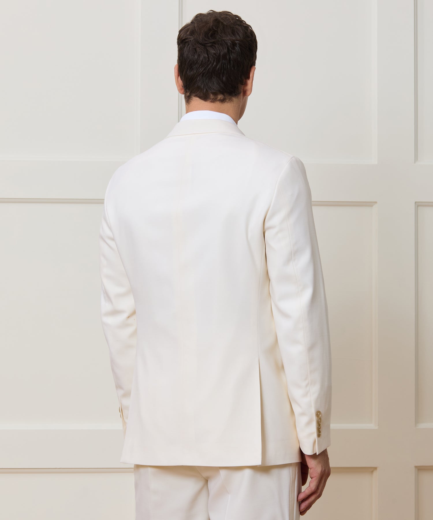 Todd Snyder Italian Wool Double-Breasted Tuxedo Jacket Ivory
