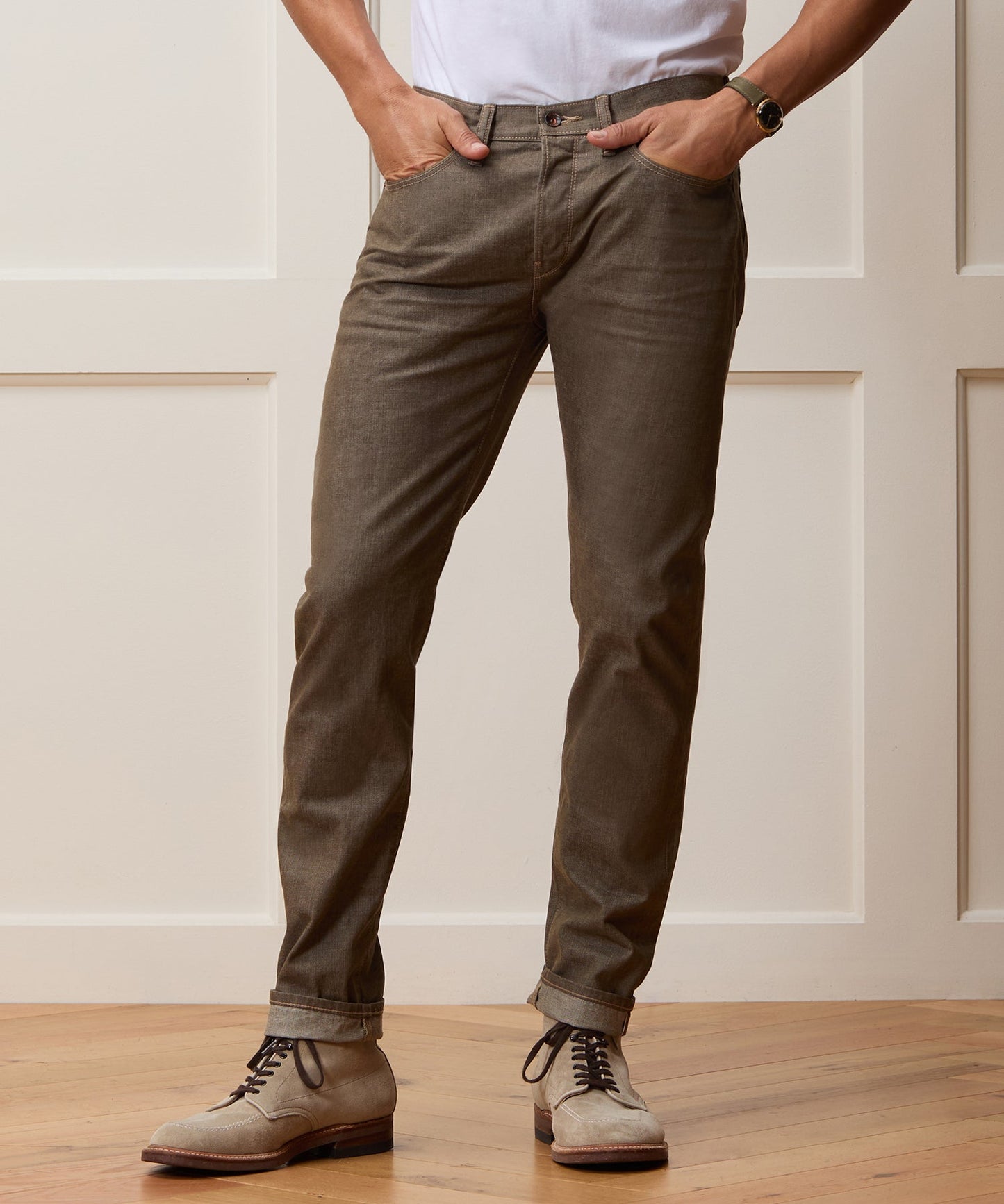 Todd Snyder Slim Lightweight Japanese Selvedge Jean in Whiskey Whiskey