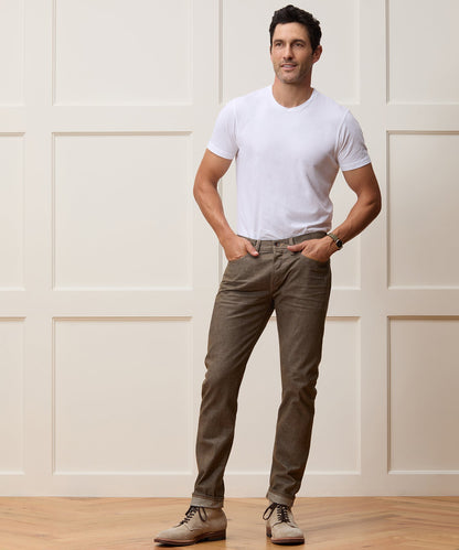 Todd Snyder Slim Lightweight Japanese Selvedge Jean in Whiskey Whiskey