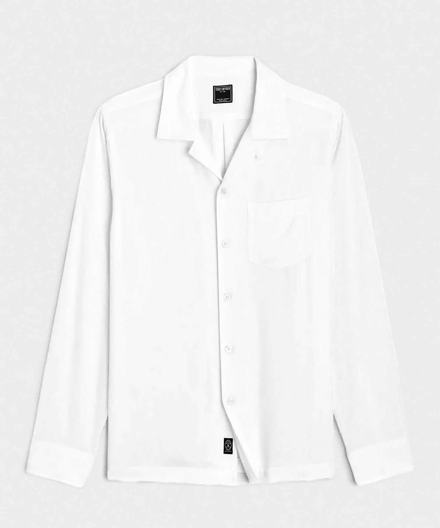 Todd Snyder Slim Fit Rayon Hollywood Shirt in White White