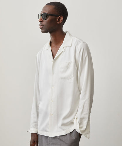 Todd Snyder Slim Fit Rayon Hollywood Shirt in White White